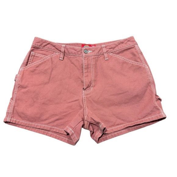 Dickies Juniors' Cotton Carpenter Shorts Salmon Red Size 9/29 - Picture 3 of 12